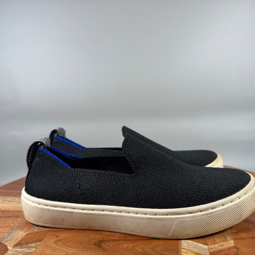 Rothy's The Kids Sneaker Black Slip-On Knit Shoes K13 Sustainable Washable